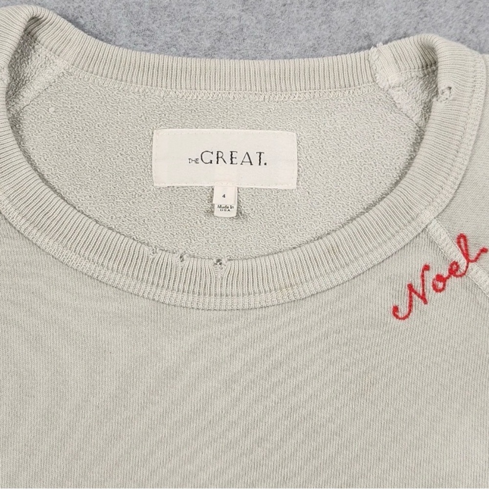 THE GREAT. Women's Grey Sweatshirt - Picture 4 of 8
